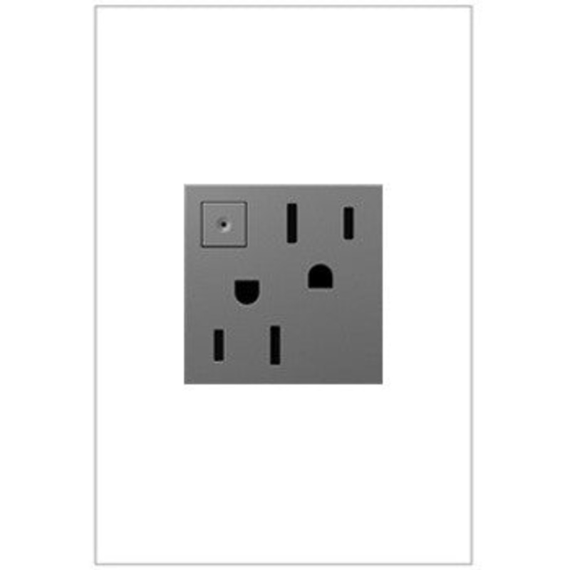 adorne ARPS152M4 15A Energy-Saving On/Off Outlet, Magnesium