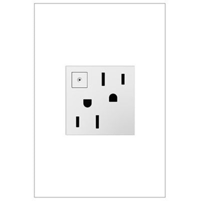 adorne ARPS152W4 15A Energy-Saving On/Off Outlet, White
