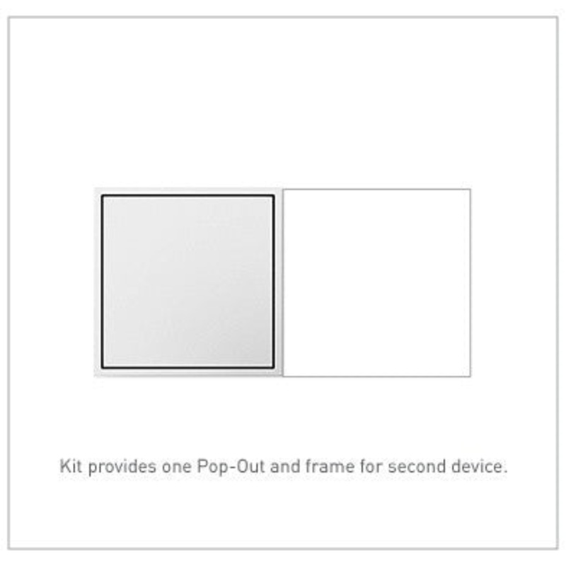adorne ARPTR152GW2 15A Two-Gang Pop-Out Outlet, White
