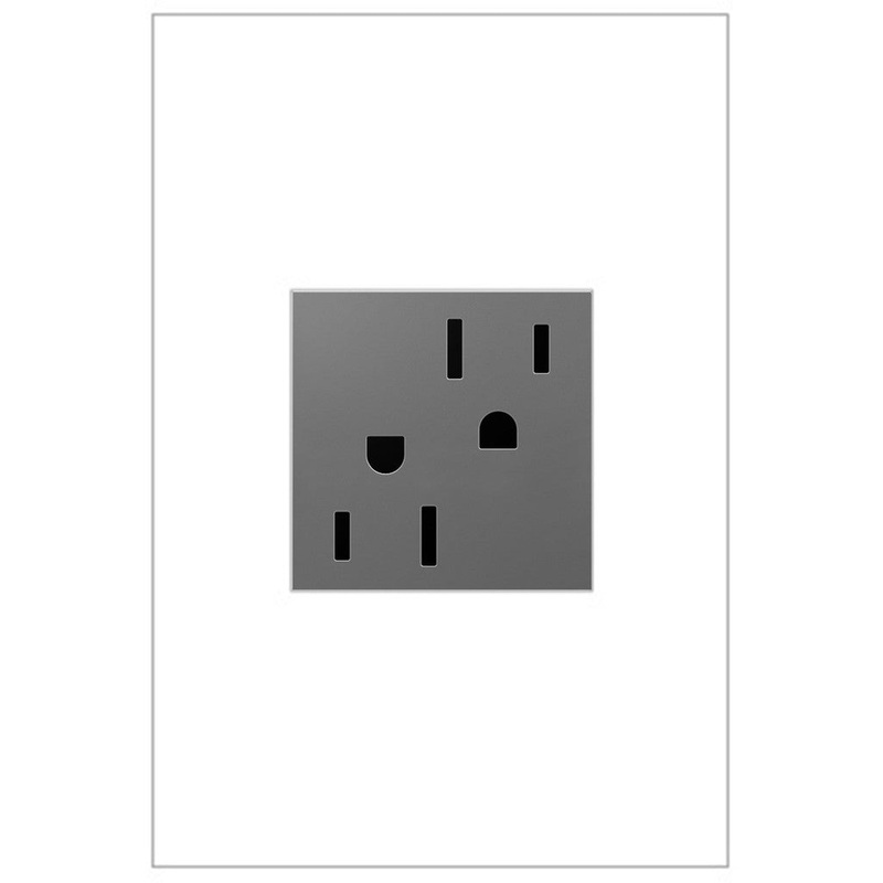 adorne ARTR152M4 15A Dual Tamper-Resistant Outlet, Magnesium