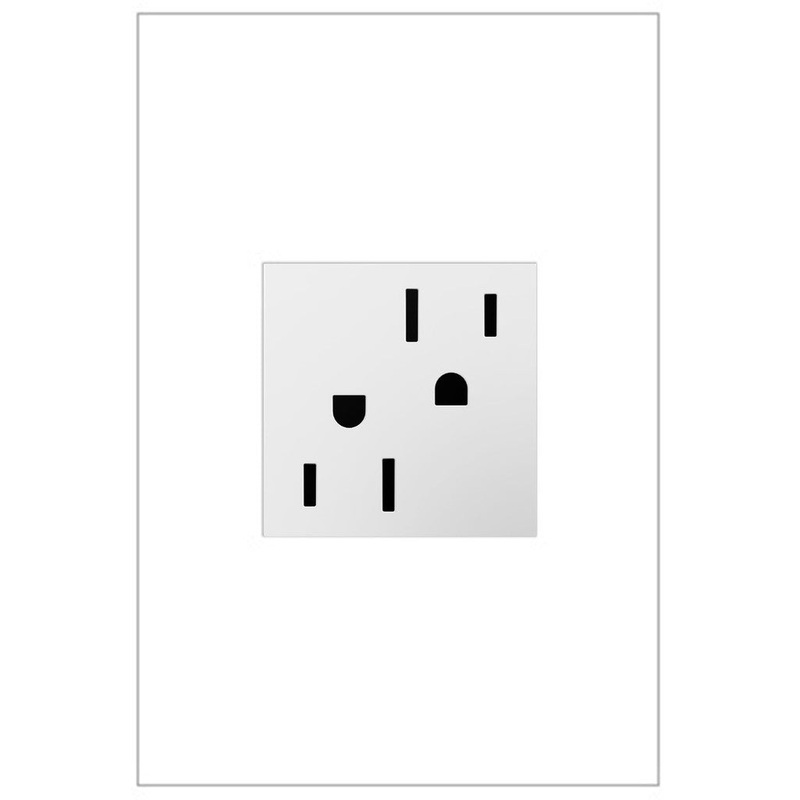 adorne ARTR152W4 15A Dual Tamper-Resistant Outlet, White