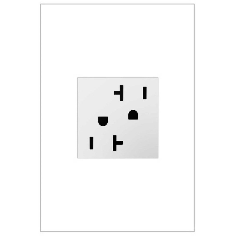 adorne ARTR202W4 20A Dual Tamper-Resistant Outlet, White