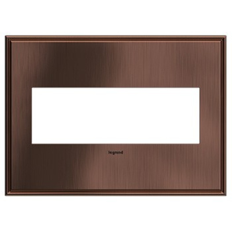 adorne AWC3GMAC4 Matte Antique Copper Three-Gang Screwless Wall Plate
