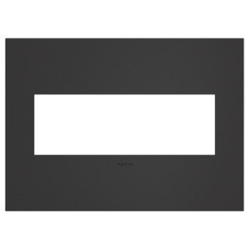 adorne AWC3GSBL4 Satin Black Three-Gang Screwless Wall Plate