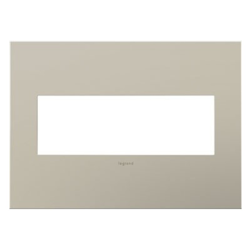 adorne AWC3GSN4 Satin Nickel Three-Gang Screwless Wall Plate