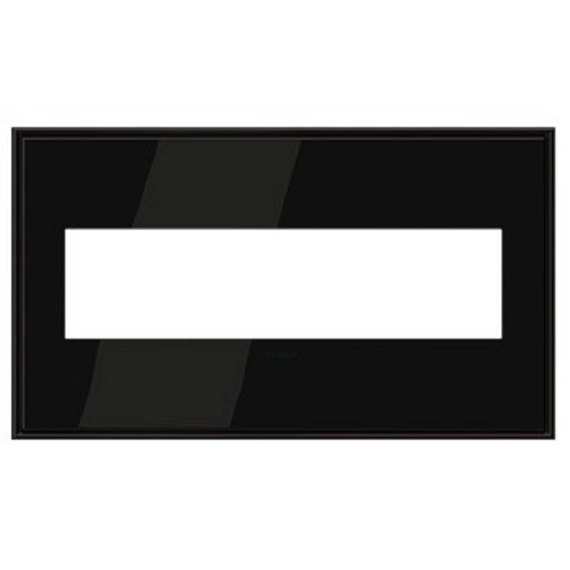 adorne AWC4GBLN4 Black Nickel Four-Gang Screwless Wall Plate