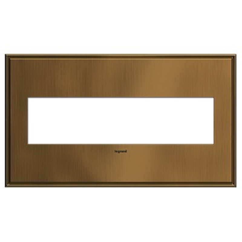 adorne AWC4GCOF4 Coffee Four-Gang Screwless Wall Plate