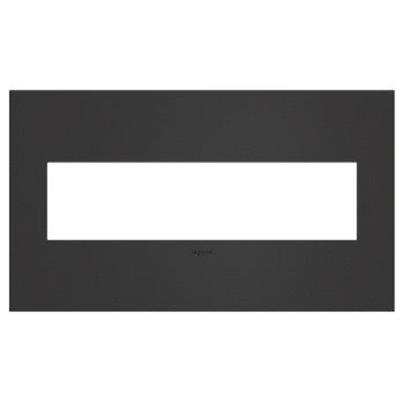 adorne AWC4GSBL4 Satin Black Four-Gang Screwless Wall Plate