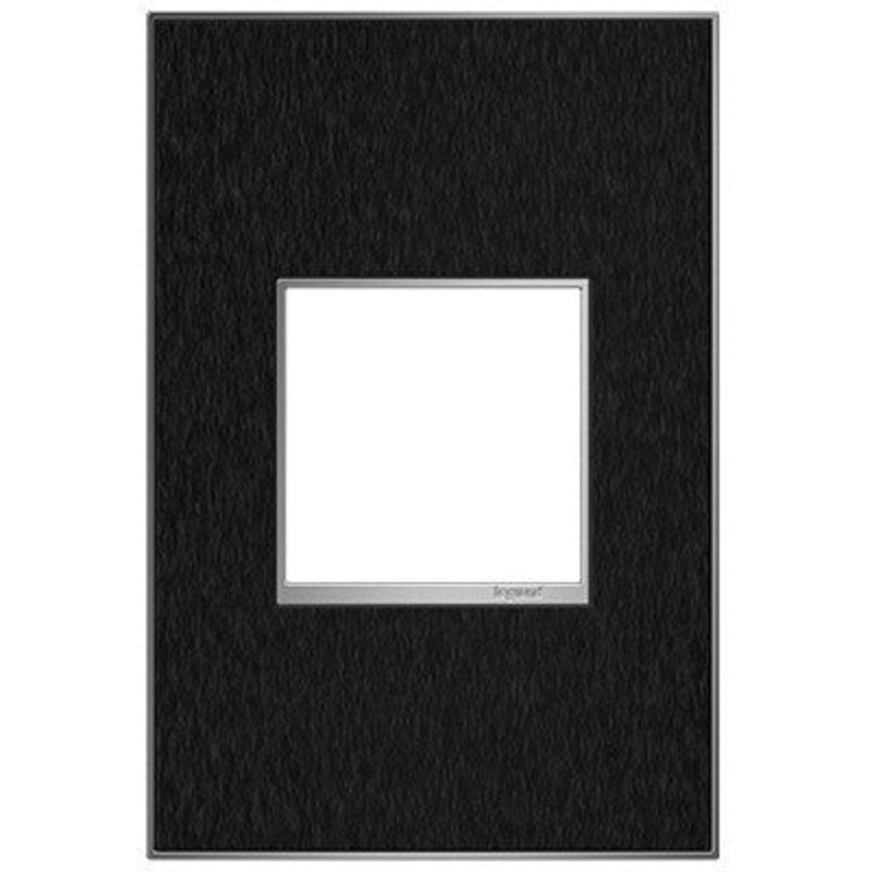 adorne AWM1G2BLS4 Black Stainless One-Gang Screwless Wall Plate