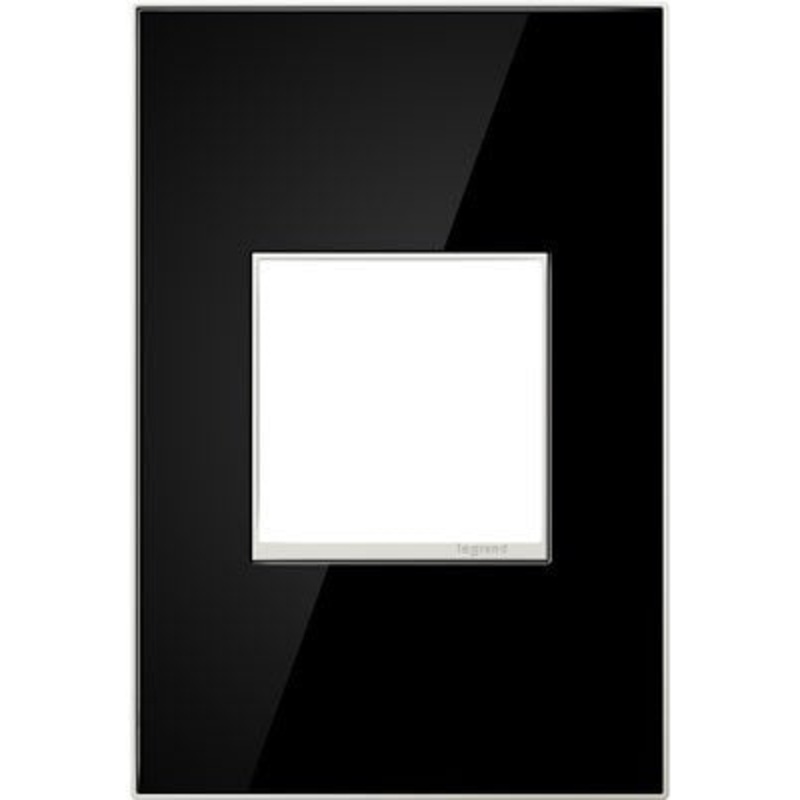adorne AWM1G2MB4 Mirror Black One-Gang Screwless Wall Plate
