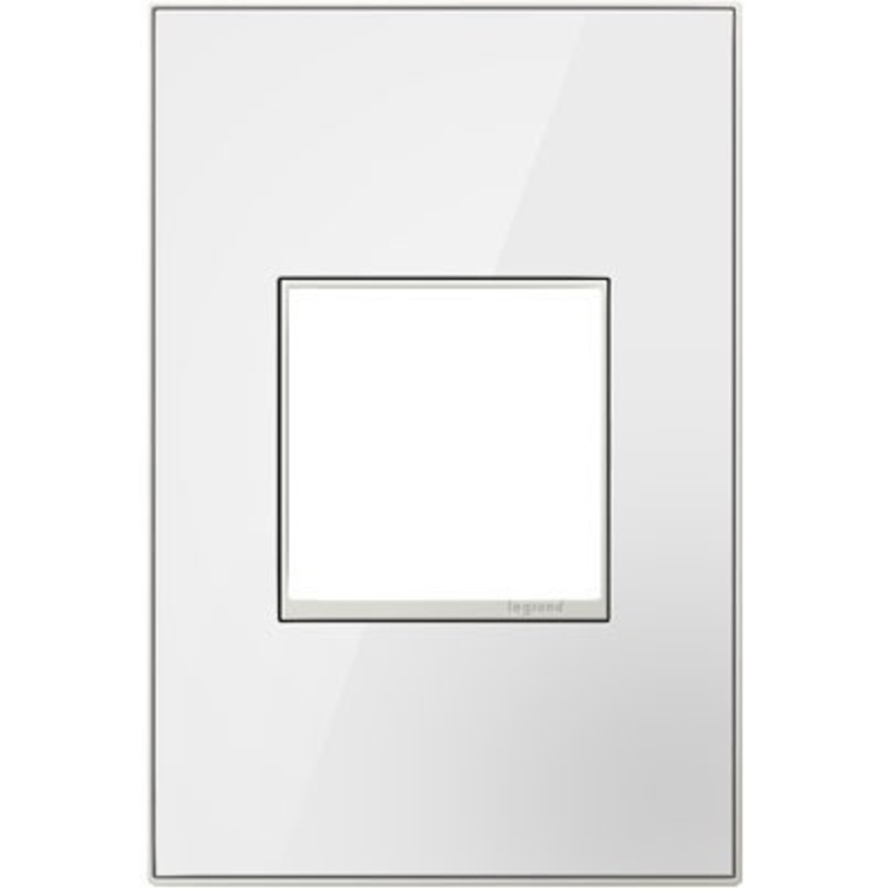 adorne AWM1G2MW4 Mirror White One-Gang Screwless Wall Plate
