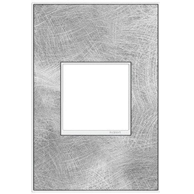 adorne AWM1G2SP4 Spiraled Stainless One-Gang Screwless Wall Plate