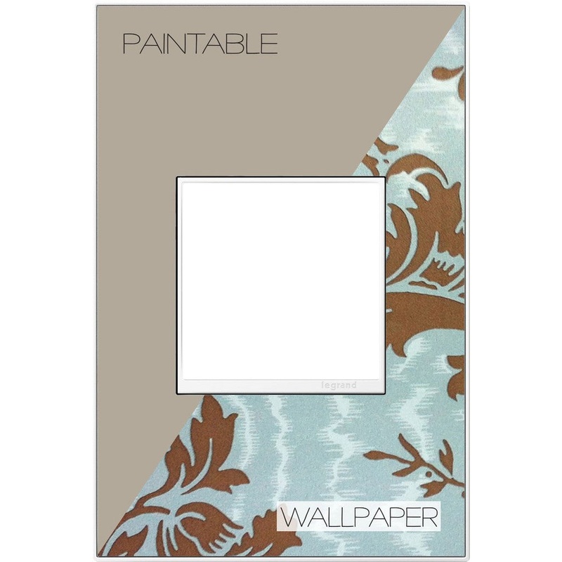 adorne AWM1G2W4 Custom One-Gang Screwless Wall Plate, White Trim