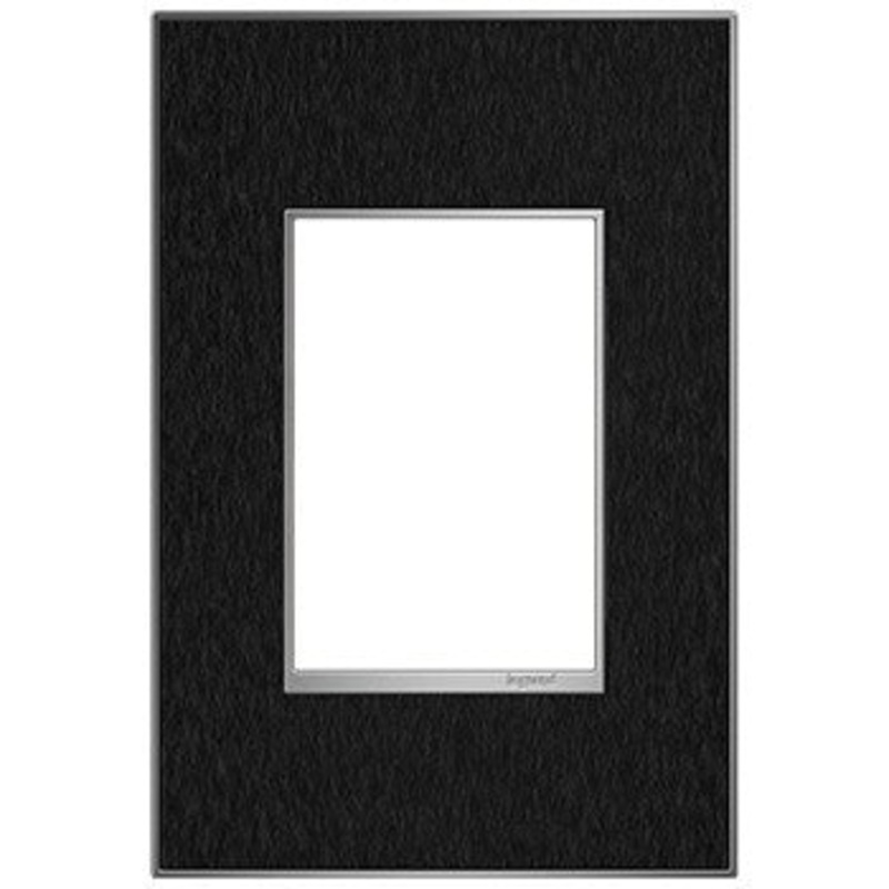 adorne AWM1G3BLS4 Black Stainless One-Gang-Plus Screwless Wall Plate