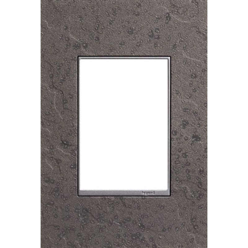 adorne AWM1G3HFFE1 Screwless 1-Gang+ Wall Plate, Natural Iron