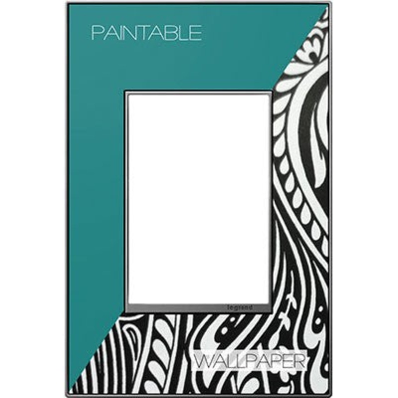 adorne AWM1G3M4 Custom One-Gang-Plus Screwless Wall Plate, Magnesium Trim