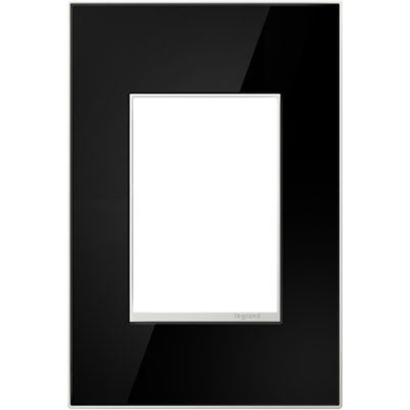 adorne AWM1G3MB4 Mirror Black One-Gang-Plus Screwless Wall Plate