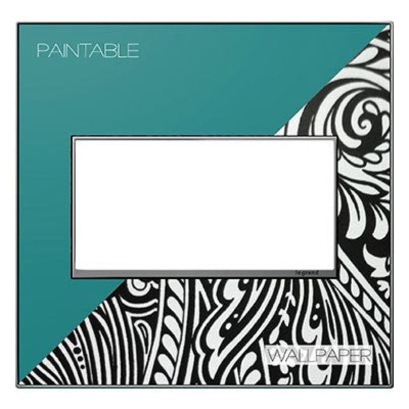 adorne AWM2GM4 Custom Two-Gang Screwless Wall Plate, Magnesium Trim