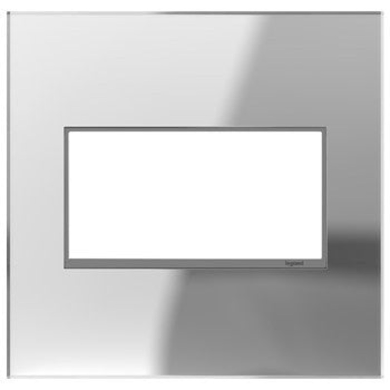 adorne AWM2GMR1 Mirror Two-Gang Screwless Wall Plate