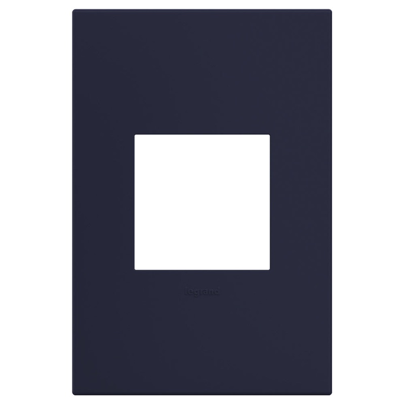 adorne AWP1G2BN4 Screwless 1-Gang Wall Plate, Bleu Noir