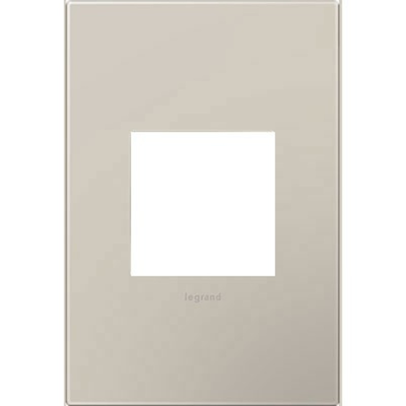 adorne AWP1G2GG4 Greige One-Gang Screwless Wall Plate with Microban