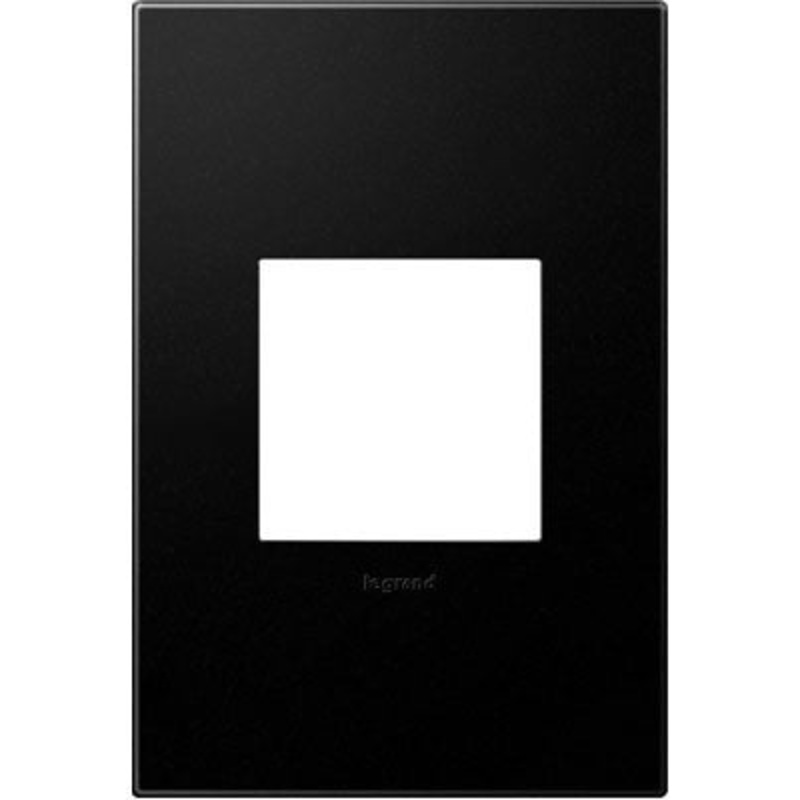 adorne AWP1G2GR6 Graphite One-Gang Screwless Wall Plate with Microban