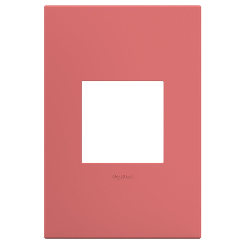 adorne AWP1G2HB4 Screwless 1-Gang Wall Plate, Hibiscus