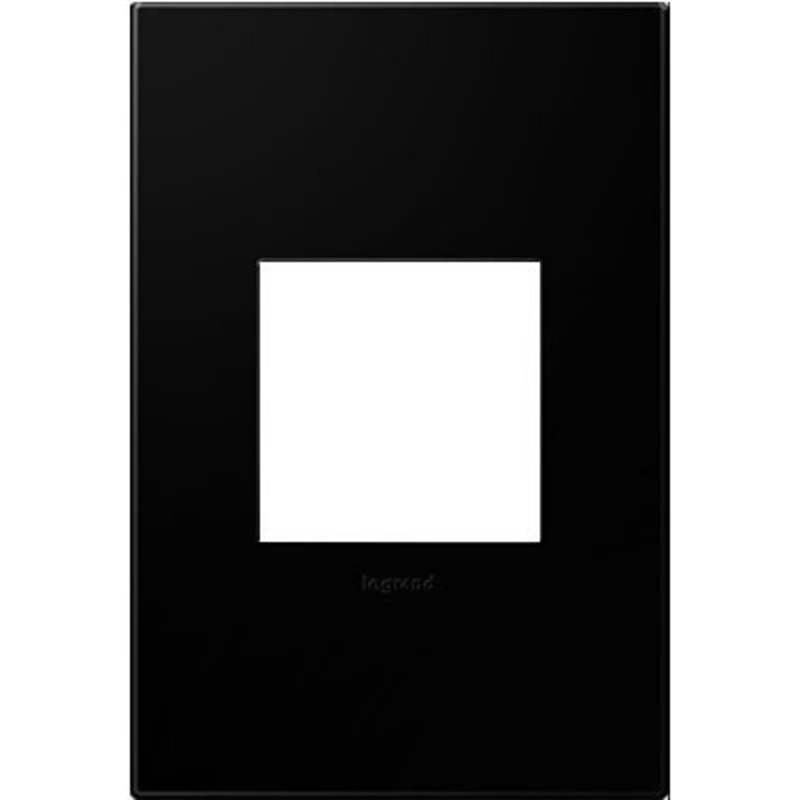adorne AWP1G2NK4 Black Ink One-Gang Screwless Wall Plate