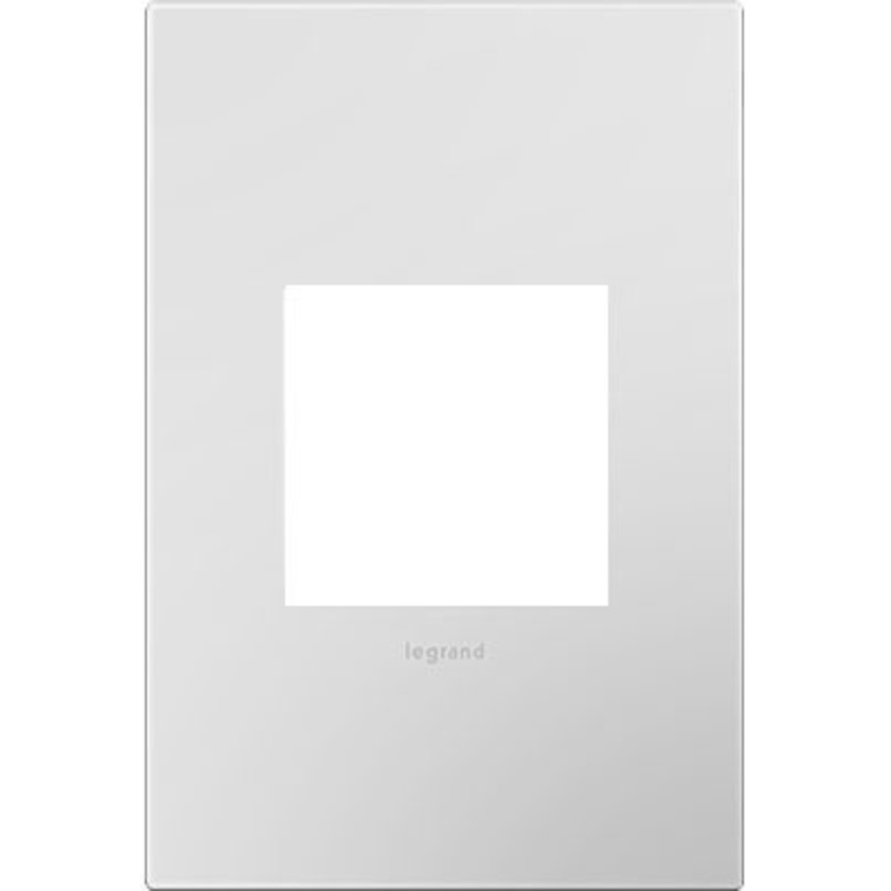 adorne AWP1G2PW4 Matte White One-Gang Screwless Wall Plate with Microban