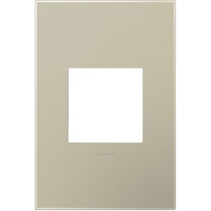 adorne AWP1G2TM6 Titanium One-Gang Screwless Wall Plate with Microban