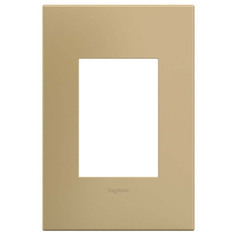 adorne AWP1G3GS4 Screwless 1-Gang+ Wall Plate, Golden Sands