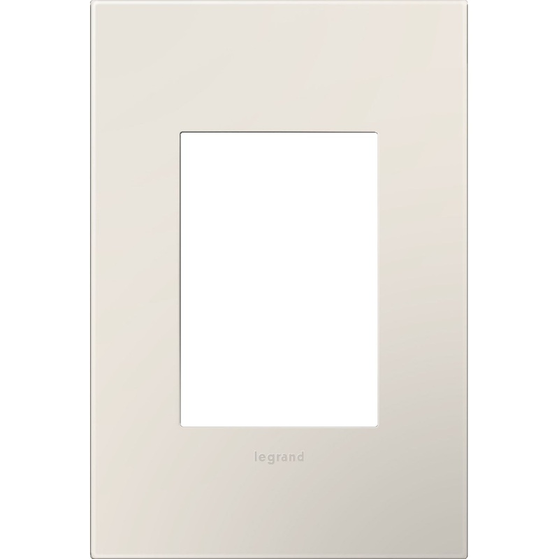 adorne AWP1G3LA4 Screwless 1-Gang+ Wall Plate, Satin Light Almond