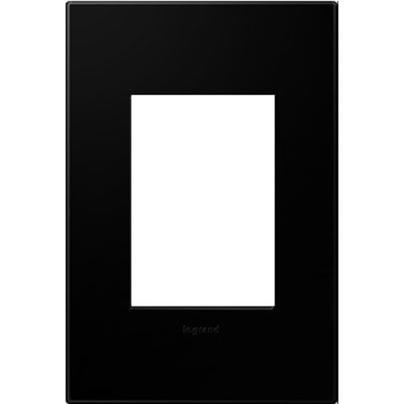 adorne AWP1G3NK4 Black Ink One-Gang-Plus Screwless Wall Plate