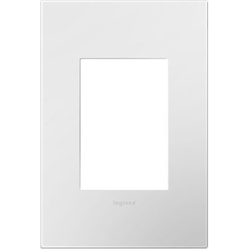 adorne AWP1G3WH4 Gloss White One-Gang-Plus Screwless Wall Plate with Microban