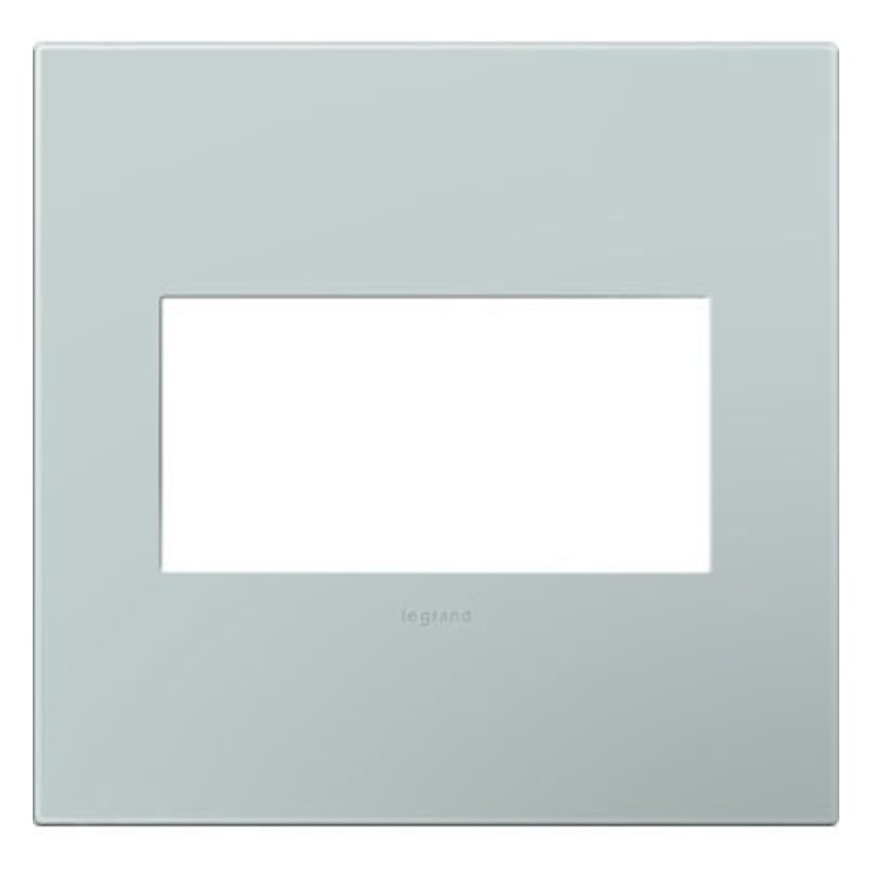adorne AWP2GBL4 Pale Blue Two-Gang Screwless Wall Plate with Microban