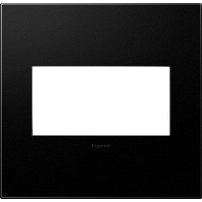 adorne AWP2GGR4 Graphite Two-Gang Screwless Wall Plate with Microban
