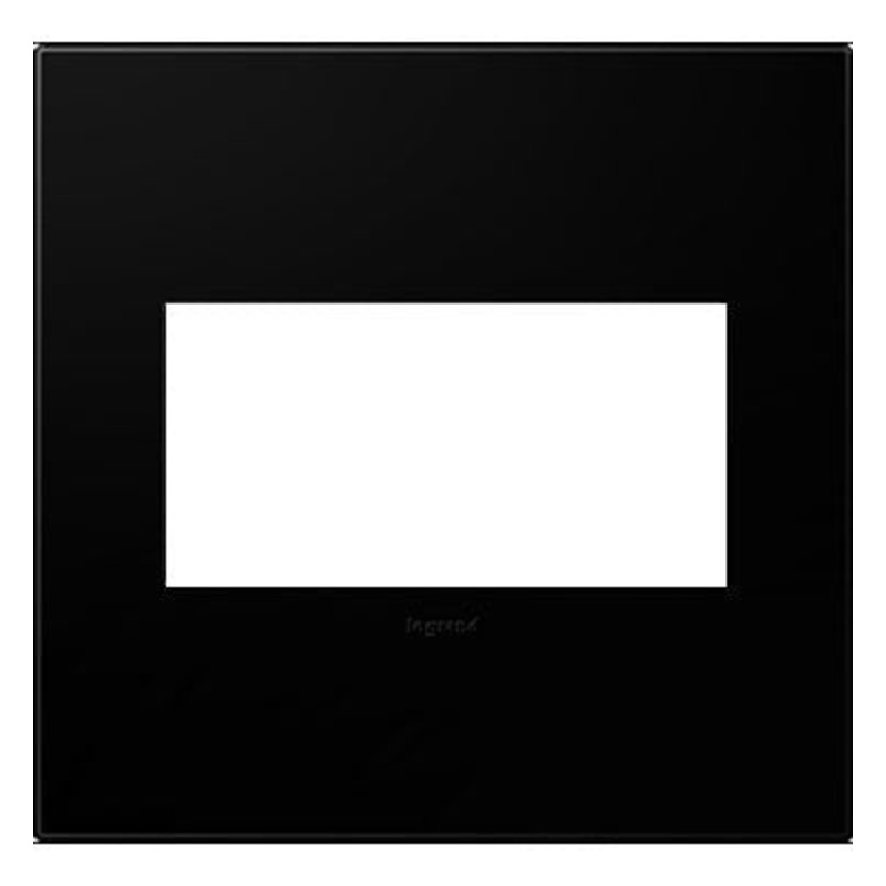 adorne AWP2GNK4 Black Ink Two-Gang Screwless Wall Plate