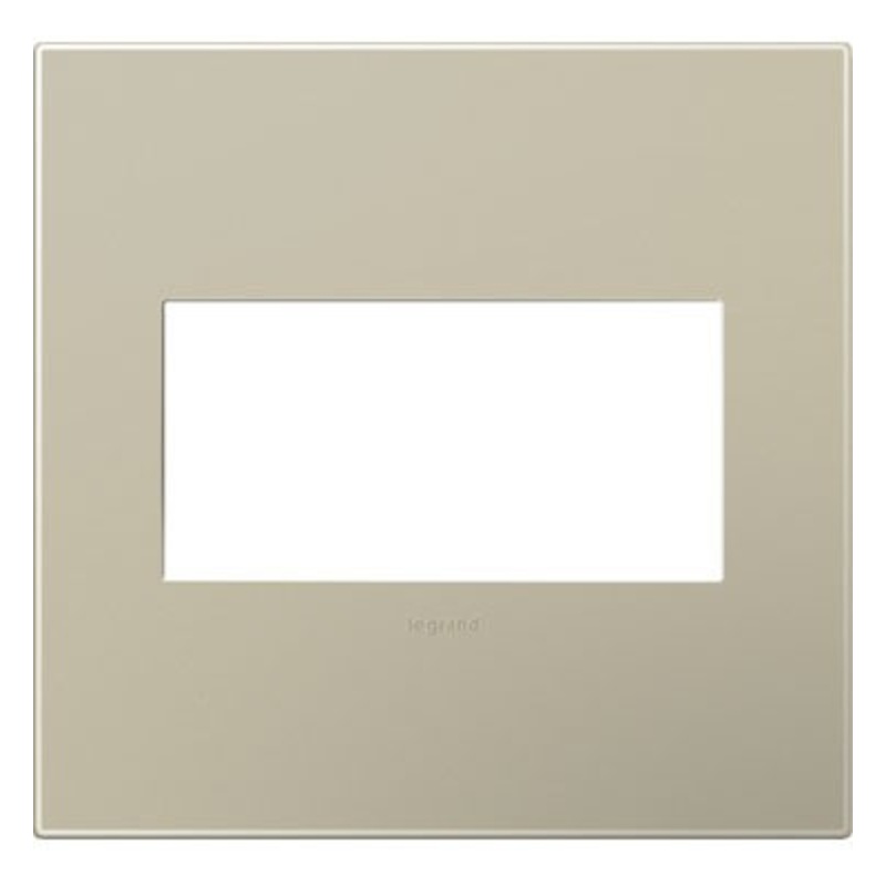 adorne AWP2GTM4 Titanium Two-Gang Screwless Wall Plate