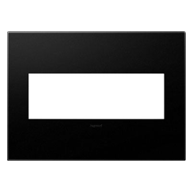 adorne AWP3GGR4 Graphite Three-Gang Screwless Wall Plate with Microban