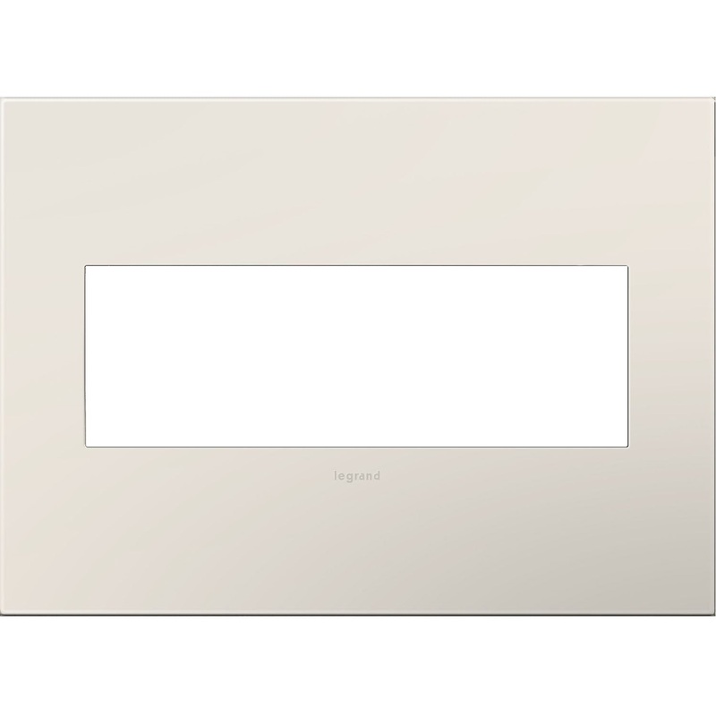 adorne AWP3GLA4 Screwless 3-Gang Wall Plate, Satin Light Almond