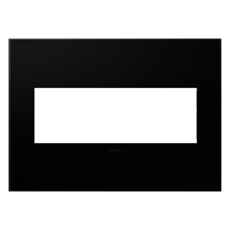 adorne AWP3GNK4 Black Ink Three-Gang Screwless Wall Plate