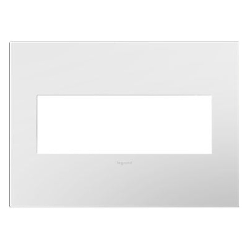 adorne AWP3GWH4 Gloss White Three-Gang Screwless Wall Plate with Microban