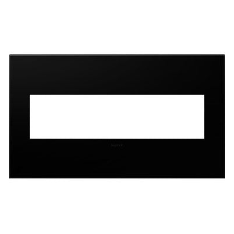 adorne AWP4GNK4 Black Ink Four-Gang Screwless Wall Plate