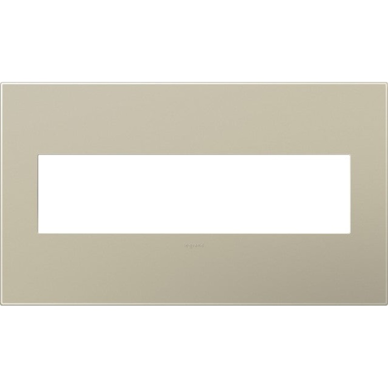 adorne AWP4GTM4 Titanium Four-Gang Screwless Wall Plate