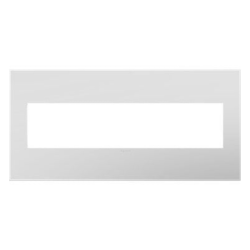 adorne AWP5GPW1 Matte White Five-Gang Screwless Wall Plate with Microban