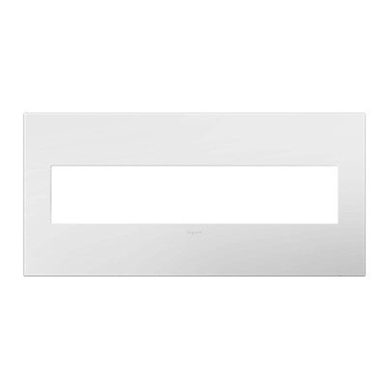 adorne AWP5GWH1 Gloss White Five-Gang Screwless Wall Plate with Microban