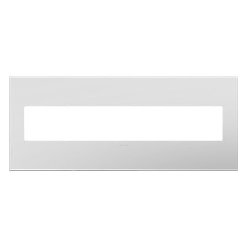 adorne AWP6GPW1 Matte White Six-Gang Screwless Wall Plate with Microban