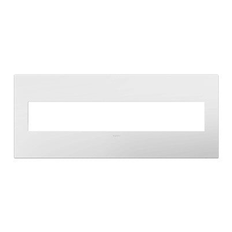 adorne AWP6GWH1 Gloss White Six-Gang Screwless Wall Plate with Microban