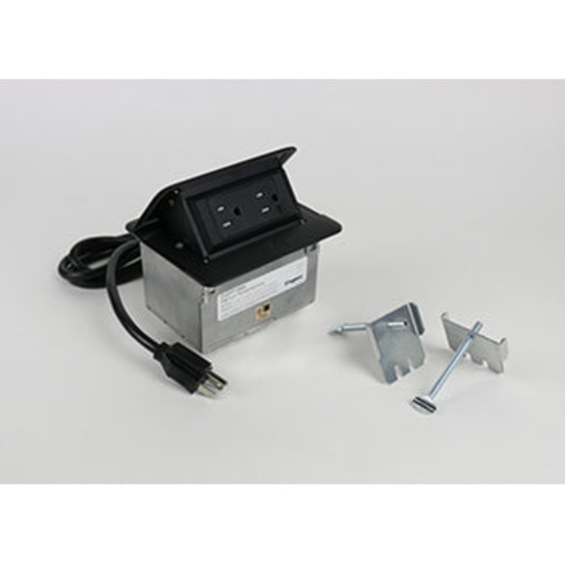 Legrand DQFP15BK Wiremold Single Flip Up Unit, Black