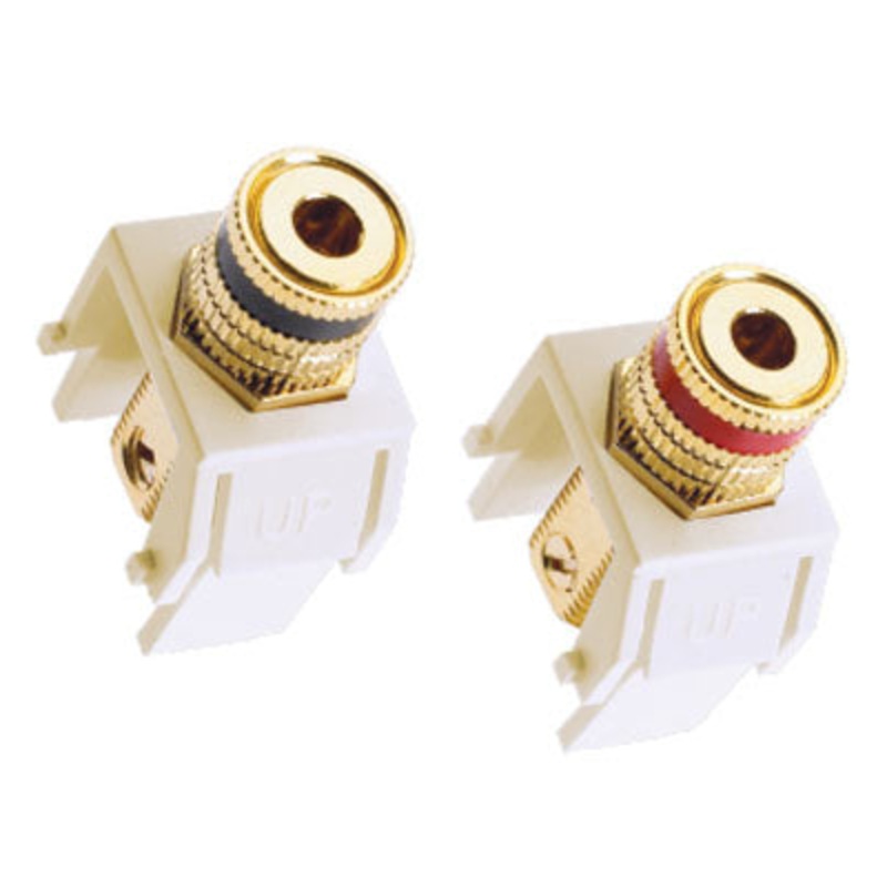 adorne ACABPW1 Speaker Binding Posts, White